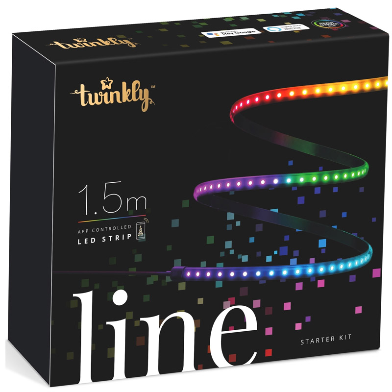 Гирлянда Twinkly Line Smart LED подсветка 100 RGB, BT+WiFi, Gen II,  1,5 метра (TWL100STW-BEU)