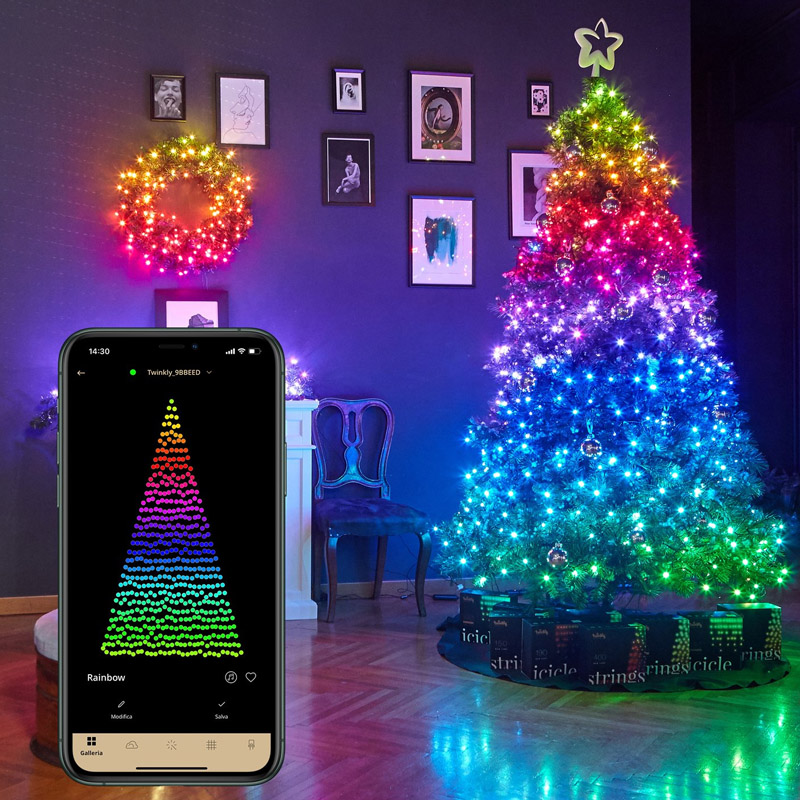 Гирлянда Twinkly Strings RGB 400, светодиодная Smart LED, BT+WiFi, Gen II, 32 метра (TWS400STP-BEU)