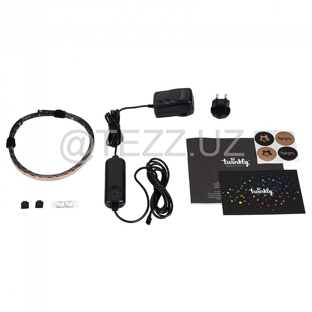 Гирлянда Twinkly Line Smart LED подсветка 100 RGB, BT+WiFi, Gen II,  1,5 метра (TWL100STW-BEU)
