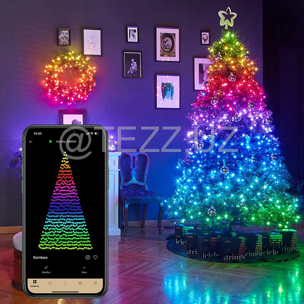 Гирлянда Twinkly Strings RGB 400, светодиодная Smart LED, BT+WiFi, Gen II, 32 метра (TWS400STP-BEU)